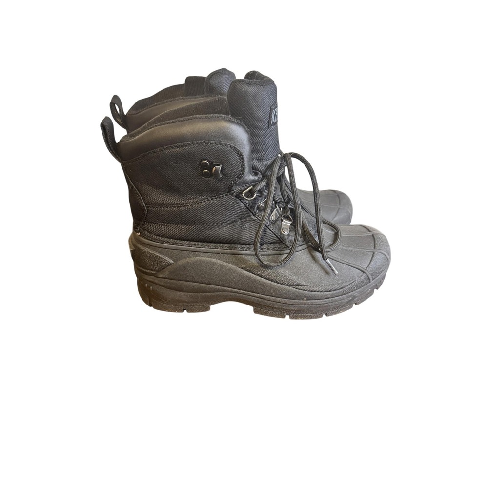 Khombu‎ Glacier Lace Snow Boots Black Mens 8M Duck Toe Winter All Weather Rugged